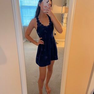 H&M Divided dark blue lace mini dress
